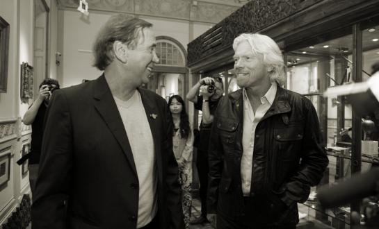 Ben Dronkers and Richard Branson visiting the Hash Marihuana Cáñamo and Hemp Museum Barcelona Ben Dronkers and Richard Branson